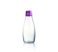 Retap ApS Grande Bouteille d'eau en Verre Borosilicate 0,8 Litre, Verre, Violet, 0.5 / Medium