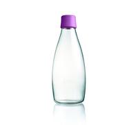 Retap ApS Grande Bouteille d'eau en Verre Borosilicate 0,8 Litre, Verre, Violet, 0.8 / Large