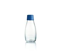 Retap ApS Petite Bouteille d'eau en Verre Borosilicate Bleu foncé 0,3 l