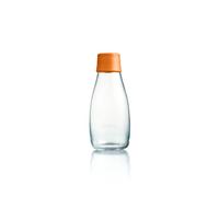 Retap ApS Petite Bouteille d'eau en Verre Borosilicate de 0,3 Litre - Orange