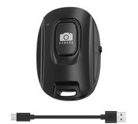 Retardateur Télécommande Bluetooth, Déclencheur Appareil Photo Rechargeable USB-C, Télécommande sans Fil Bluetooth 5.2 pour Photo Smartphone, Déclencheur à Distance pour Trépied, Noir