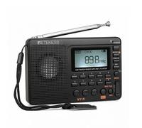 RETEKESS-Radio portable aste V115, radio FM AM SW, radio 24.com, plusieurs bandes, enregistreur USB, haut-parleur pour Elders Cruc32 Black