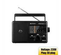 Retekess-Radio portable pour Elder Ho, Radio enfichable, Bluetooth, DSP, Batterie AC ou 4xD, Grand bouton, Téléphone sauna, TR626, AM, FM, SW, LW, 3.5mm EU PLUG