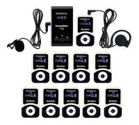 Retekess Système de Guide Touristique Sans Fil Système d’Audio Transmission 1 Émetteur+10 Récepteur pour Guide