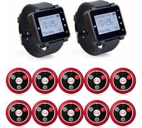 Retekess T128-T117 Restaurant Pager, système de téléavertisseur avec TROIS modes de rappel, 2 récepteurs d'horloge et 20 touches d'appel client pour bar, hôtel, clinique