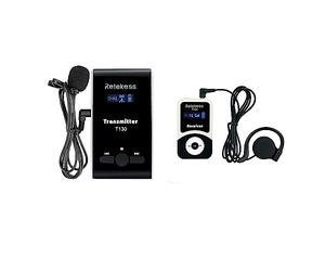 Retekess T130-T131 Système de Guide Touristique, 99 Canaux, Simple & Basique, Système de Guide Audio Murmuré sans Fil 60M pour Guide Touristique, Usine, Collège, Conférence, Eglise