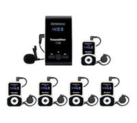 Retekess T130-T131 Système de Guide Touristique, 99 Canaux, Système Audio Murmuré sans Fil pour Entraînement Equestre(5 Récepteurs)