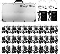 Retekess T130 Tour Guide System, système de guide touristique sans fil 60M, système de traduction d'église, avec casques pour voyager (30 récepteurs, 1 valise de chargement)