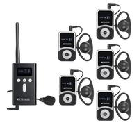 Retekess T130S Système Audio Guide d’Appel sans Fil, 100m, D Casque, Système d'Interprétation Linguistique pour Touris(5