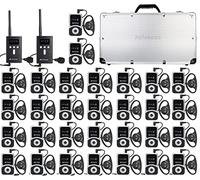 Retekess T130S (T130 2rd) Tour Guide System, Système de Guide Touristique, 100M, 49 Canaux, Audioguide, D Casque, Tour Guide Headsets, avec Boîte de Charge Portable à 32 Fentes, pour Tourisme, Usine