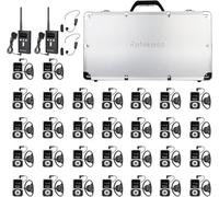 Retekess T130S (T130 2rd) Tour Guide System, Système de Guide Touristique sans, 100M, avec 2 Microphone TT123, avec Boîtier de Chargement avec 32 Emplacements, pour Tourisme, Lusine