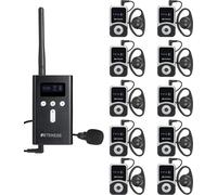 Retekess T130S Tour Guide System, 100M Audio Guide, 49 canaux, écouteurs D, Système de guidage de groupe sans fil pour le tourisme, les visites d'usine