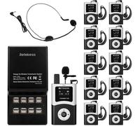 Retekess T130U Système d'Appel sans Fil Microphone et Haut-parleur pour Guide 200m Transmetteur avec Bluetooth pour Musée Usine