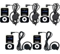 Retekess T131 Receiver compatible avec T130-T131 Wireless Tourist Guide 60 mètres de distance effective pour les visites d'écoles, de musées, les randonnées, les visites guidées (pack de 5)