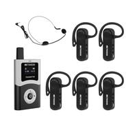 Retekess T131R Système de Guide Touristique, Transmission Numérique par Segment U, Récepteur avec Contour d'oreille, Charge Rapide 15 g, Autonomie de 13 Heures, Un Seul Bouton pour Agences de Voyages