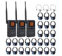 Retekess TA003P Casque Silent Disco, Design Pliable, Son Haute fidélité, portée de 300 m, autonomie de 20 Heures, 3 canaux LED, idéal pour Les Grands Festivals de Musique, Les Bars.