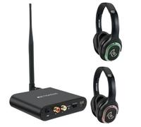 Retekess TA004 Casque TV sans Fil, Kit de démarrage Silent Disco, portée de 200m, 2 écouteurs, ensemble de casques pour télévision