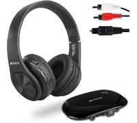 Retekess TA005 Casque TV sans Fil, Casque Audio, Supports Stéréo, AUX et RCA Entrée, 10 heures, Volume Elevé pour Personnes Agées