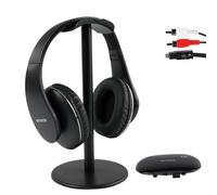 Retekess TA005P Casque TV sans Fil,Casque sans Fil pour TV avec Support, Version Améliorée de Deuxième Génération, Confortable à Porter, sans Latence Audio, avec écouteur, pour Seniors