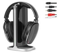 Retekess TA007 Casque TV sans Fil, Casque Audio 2.4G + Bluetooth, Réglage du volume, Pas de Retard Audio, pour Personnes Agées