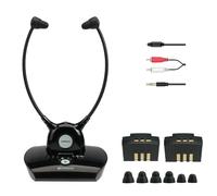 Retekess TA008 Casque Sans Fil pour TV, Casque Sans fil Television, Faible Latence 2.4G, Amplificateur de Son à Une Touche, Stéréo, Double Batterie - 10H en Veille, Casque TV Sans Fil pour Seniors