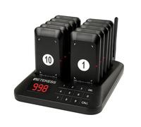 Retekess TD157S Bipeur Restaurant, 400M Bipper Restaurant, 2 Modes d'Appel, avec Vibration, Appel de Groupe en Un Clic, Bipeurs Client pour Restauration Rapide, Food Trucks, Glacier (Prise UE)