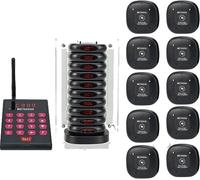 Retekess TD161 Système d’Appel sans Fil, Bipper Restaurant, Pager Système 20 Téléavertisseurs, 500M, 7 Modes d'Appel, pour Hôtels