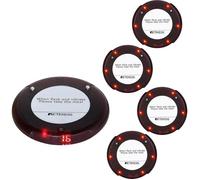 Retekess TD163 Bipper, Système d'Appel sans Fil, 31 Modes d'Appel, Distance de 400M, Batterie 300 mAh pour Restaurant (5 Bipeur)