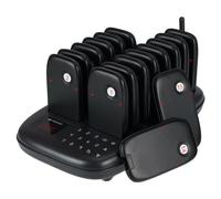 Retekess TD175 Bipeur Restaurant Vibreur, Système d'Appel sans Fil, 16 Bipper, 1000M, Prêt a l'emploi sans Appairage, 7 Modes d'Appel, 998 Canaux, Bipeurs Client pour Hôtel, Pâtisserie (16 Bipeur)