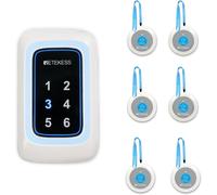 Retekess TH109N Caregiver, Système d'appel, Cloche d'appel sans fil pour personnes âgées, 260m, 120dBA, Système d'alarme d'urgence, pour les soins à domicile, les maisons de soins infirmiers