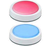 Retekess TM102 Buzzer Jeux Questions Accessoire, Buzzer(2 Bouton), pour Fêtes à la Maison, Soirées de Jeux,Charge Type C, Sans Fil