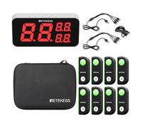 Retekess TM103 System Buzzer Blind Test,Buzzer for Question Games(1-8) | pour Jeux De Quiz, Activités Familiales, Utilisation À Une Main, Rechargeable, Type-c, Aucun Délai, Avec sac de Rangement