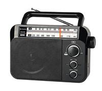 Retekess TR604 Radio Portable FM,Poste Radio Pile et Secteur,Excellente Réception Antenne,Transistor,Enceinte,Prise Casque,Grand écran,pour Personnes Âgées(Noir)