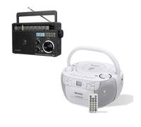 Retekess TR618 Poste Radio Portable avec TR621 Boombox Radio CD Facile à utiliser un usage domestique adapté aux personnes âgées