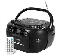 Retekess TR621 Radio CD Portable, Lecteur Cassette Audio,Enregistrement,Télécommande,Prise en USB TF Casque,Cadeaux familiaux