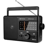Retekess TR626 Radio portable avec Bluetooth, Radio à piles FM MW LW SW, Grand haut-parleur, Urgence, Cadeaux pour les personnes âgées(Noir)