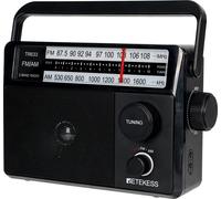 Retekess TR633 Radio portable, radio AM FM avec batterie, transistor, prise casque, grand haut-parleur, cadeaux pour personnes âgées (noir)