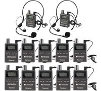 Retekess TT105 Wireless Tour Guide System, 50 canaux système audio sans fil, 2,4 GHz système de guidage pour l'usine, le tourisme, l'université, l'interprétation d'église