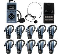 Retekess TT106S Tour Guide System, Système audio sans fil, Longue durée de vie, 200 m,à une touche, Design à grosses touches, pour les conférences, les voyages