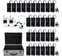 Retekess TT116 Système de guide touristique sans fil, Réduction totale du bruit, avec valise de chargement portable à 30 emplacements, pour les visites Église