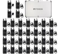 Retekess TT125 Système de guide audio, système d'audiodescription avec 150 m Longue durée de vie de la batterie, pour les visites, l'usine, l'église, 2 émetteurs 30 récepteurs