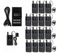 Retekess TT125 Système de Guide Touristique, Type-c, 2.4G, 150m Longue Durée de Vie de Batterie Système de Description Audio avec TT002 16 Ports Base du Chargeur, pour Tourisme, Usine, Eglise