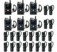 Retekess TT126 Casque de communication bidirectionnel Système de guide de tourisme 2 voies 280 m Qualité sonore claire Système d'interphone sans fil pour école usine