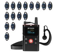 Retekess TT126R Audio Guide System, 280 M, Léger, Qualité Audio Supérieure, Appairage Automatique, Idéal pour Les Visites d'Usines et Les Visites Guidées (1 Transmetteur 15 Récepteur)