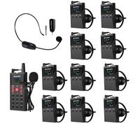 Retekess TT127 Système de Guide Audio Touristique, Audio Whisper Tour Guide System,Mode D'explication pour Deux Personnes, Fonction à la Demande,200m, pour Galerie D'exposition de Musée