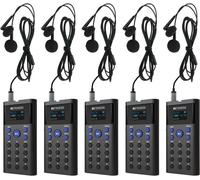 Retekess TT128 Self Tour Guide System avec explication automatique, appareil d'interprétation audio chuchoté, supporte 41 langues, pour les paysages célèbres 5er