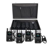 Retekess TT129 Systeme de Guide Touristique, 200 M, 999 Canaux, Boîtier de Chargement Portable 32 Emplacements, Convient aux Formations en Entreprise Ou en Fabricant (3 émetteurs, 29 récepteurs)
