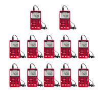 Retekess V112 Récepteur FM Compatible avec TR506 / FT11 Système de Guide Touristique sans Fil Récepteurs Radio FM pour Interprétation Simultanée Interprétation de Conférence(10 pcs, Rouge)