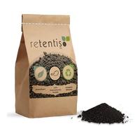Retentis - Stockage d'eau à long terme I Granulés pour plantes I Réduit le stress sec et prévient la sécheresse I 750 g pour 40 litres de terre I Hydrogel en bois certifié bio absorbant l'eau