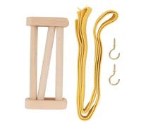 Retenue de sangle de taille, support de stockage de fil en bois massif, fixateur de fil de taille de tissage avec vis en acier inoxydable et ceinture de tissage, maintien stable